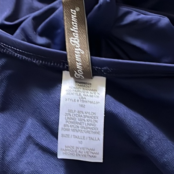 Tommy Bahama one piece navy swimsuit 10 - Picture 8 of 9